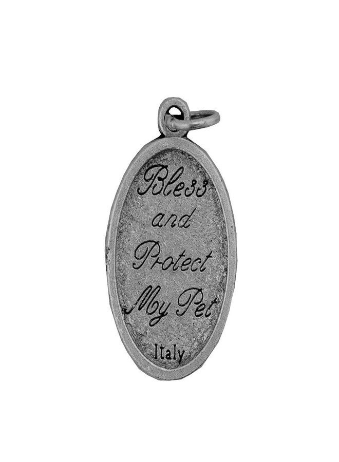 VENERARE St. Francis Medal | Small Oval Collar Charm | Great Gift for Pet Lovers | Comes With Different Colored Card | Christian Goods (Orange Card) - Image 4
